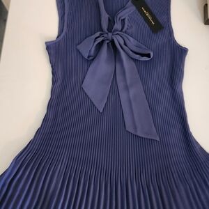 Donna Karan Deep Purple Textured Blouse